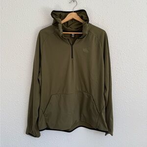 REI co-op green fleece pullover hoodie men’s XL